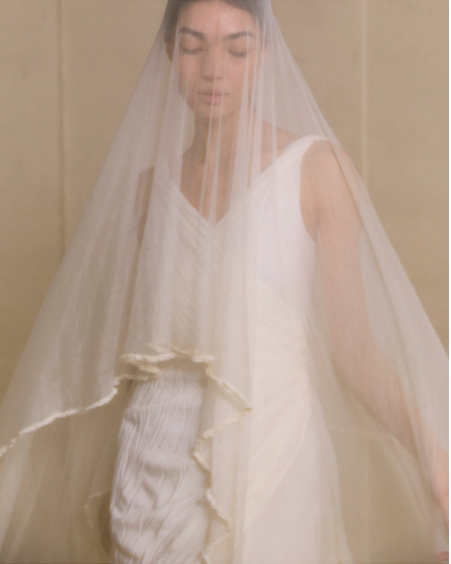 Novia silk tulle veil