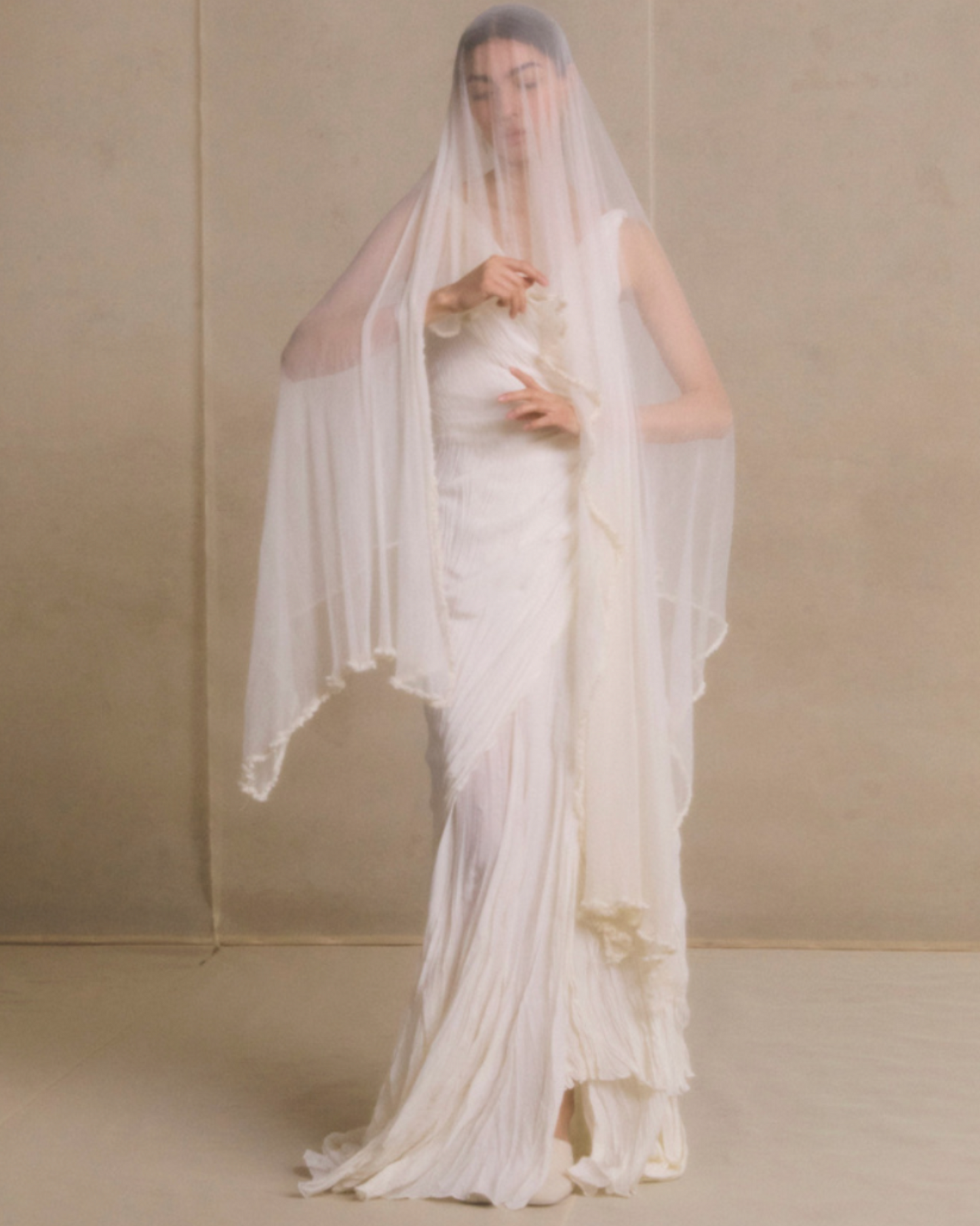 Novia silk tulle veil